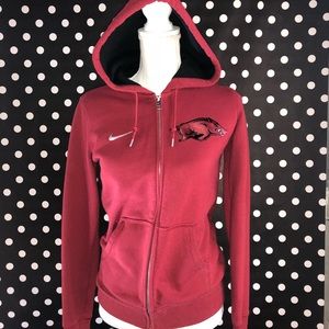 Nike Razorback Zip Up Hoodie, Size Medium.